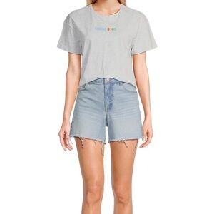 Long Cut Off Denim Shorts